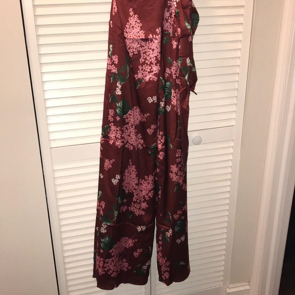 🔥L’atiste  marsala/pink floral jumpsuit🌺 - Picture 5 of 5